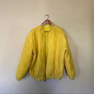 90s Vintage Quilted Bomber Jacket